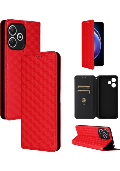 Ile Uyumlu Xiaomi Mi Poco M6 Pro 5g Telefon Kılıfı Cüzdan Hakiki Deri Darbeye Dayanıklı Tpu Kılıf Standı Dayanıklı Flip Kitap Katlanır Telefon Kılıfı (Yurt Dışından)