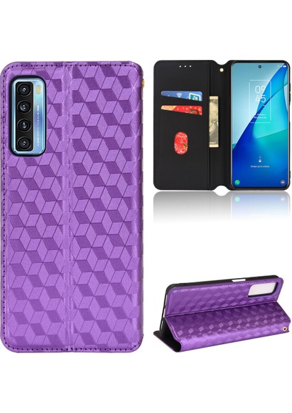 Ile Uyumlu Tcl 20S/TCL 20 5g/tcl 20L Telefon Kılıfı Cüzdan Hakiki Deri Darbeye Dayanıklı Tpu Kılıf Standı Dayanıklı Flip Kitap Katlanır Telefon Kılıfı (Yurt Dışından)