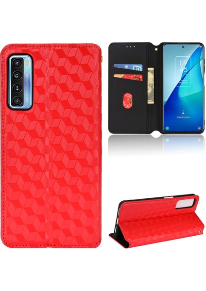 Ile Uyumlu Tcl 20S/TCL 20 5g/tcl 20L Telefon Kılıfı Cüzdan Hakiki Deri Darbeye Dayanıklı Tpu Kılıf Standı Dayanıklı Flip Kitap Katlanır Telefon Kılıfı (Yurt Dışından)