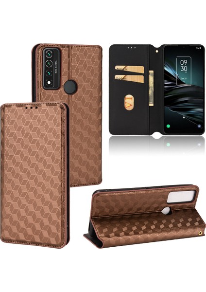 Ile Uyumlu Tcl 4x 5g Telefon Kılıfı Cüzdan Hakiki Deri Darbeye Dayanıklı Tpu Kılıf Standı Dayanıklı Flip Kitap Katlanır Telefon Kılıfı (Yurt Dışından)