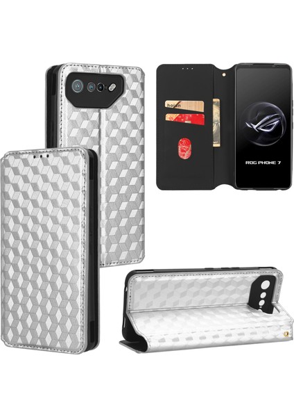 Ile Uyumlu Asus Rog Phone 7 Telefon Kılıfı Cüzdan Hakiki Deri Darbeye Dayanıklı Tpu Kılıf Standı Dayanıklı Flip Kitap Katlanır Telefon Kılıfı (Yurt Dışından)