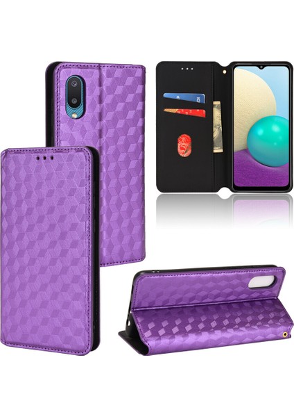 Ile Uyumlu Samsung Galaxy A02 Telefon Kılıfı Cüzdan Hakiki Deri Darbeye Dayanıklı Tpu Kılıf Standı Dayanıklı Flip Kitap Katlanır Telefon Kılıfı (Yurt Dışından)