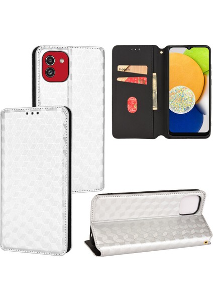Ile Uyumlu Samsung Galaxy A03 Telefon Kılıfı Cüzdan Hakiki Deri Darbeye Dayanıklı Tpu Kılıf Standı Dayanıklı Flip Kitap Katlanır Telefon Kılıfı (Yurt Dışından)