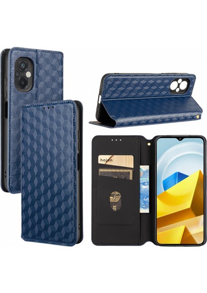 Ile Uyumlu Xiaomi Mi Poco M5 4g Telefon Kılıfı Cüzdan Hakiki Deri Darbeye Dayanıklı Tpu Kılıf Standı Dayanıklı Flip Kitap Katlanır Telefon Kılıfı (Yurt Dışından)