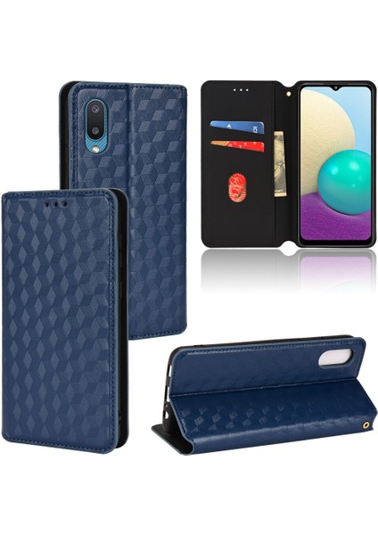 Ile Uyumlu Samsung Galaxy A02 Telefon Kılıfı Cüzdan Hakiki Deri Darbeye Dayanıklı Tpu Kılıf Standı Dayanıklı Flip Kitap Katlanır Telefon Kılıfı (Yurt Dışından)