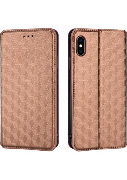 Ile Uyumlu iPhone Xs Max Telefon Kılıfı Cüzdan Hakiki Deri Darbeye Dayanıklı Tpu Kılıf Standı Dayanıklı Flip Kitap Katlanır Telefon Kılıfı (Yurt Dışından)