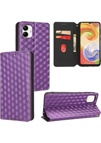 Ile Uyumlu Samsung Galaxy A04 4g Telefon Kılıfı Cüzdan Hakiki Deri Darbeye Dayanıklı Tpu Kılıf Standı Dayanıklı Flip Kitap Katlanır Telefon Kılıfı (Yurt Dışından)