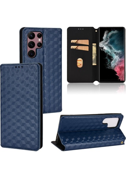 Ile Uyumlu Samsung Galaxy S22 Ultra Telefon Kılıfı Cüzdan Hakiki Deri Darbeye Dayanıklı Tpu Kılıf Standı Dayanıklı Flip Kitap Katlanır Telefon Kılıfı (Yurt Dışından)