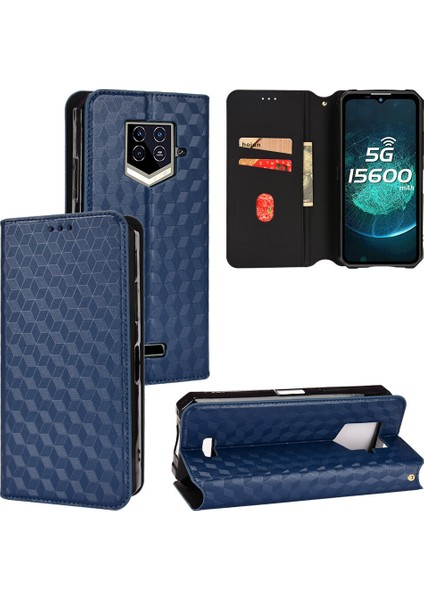 Ile Uyumlu Oukitel WP15 Telefon Kılıfı Cüzdan Hakiki Deri Darbeye Dayanıklı Tpu Kılıf Standı Dayanıklı Flip Kitap Katlanır Telefon Kılıfı (Yurt Dışından)