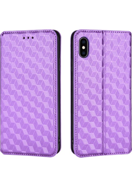 Ile Uyumlu iPhone Xs Max Telefon Kılıfı Cüzdan Hakiki Deri Darbeye Dayanıklı Tpu Kılıf Standı Dayanıklı Flip Kitap Katlanır Telefon Kılıfı (Yurt Dışından)