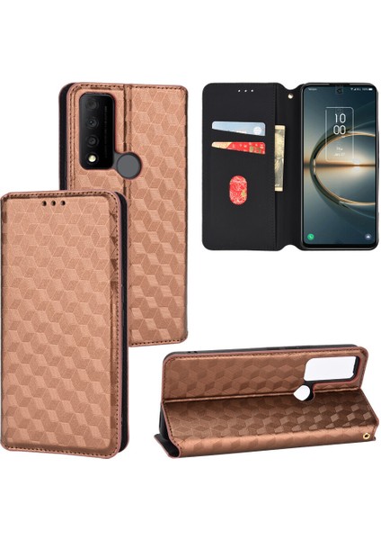 Ile Uyumlu Tcl 30V 5g/tcl 30 Xe 5g Telefon Kılıfı Cüzdan Hakiki Deri Darbeye Dayanıklı Tpu Kılıf Standı Dayanıklı Flip Kitap Katlanır Telefon Kılıfı (Yurt Dışından)