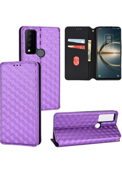 Ile Uyumlu Tcl 30V 5g/tcl 30 Xe 5g Telefon Kılıfı Cüzdan Hakiki Deri Darbeye Dayanıklı Tpu Kılıf Standı Dayanıklı Flip Kitap Katlanır Telefon Kılıfı (Yurt Dışından)