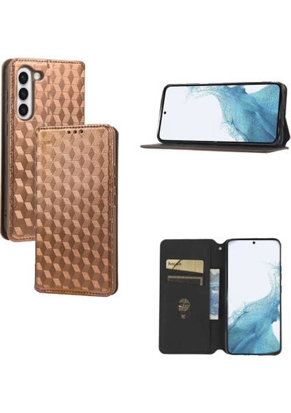 Yihang Boutique Ile Uyumlu Samsung Galaxy S23 Plus Telefon Kılıfı Cüzdan Hakiki Deri Darbeye Dayanıklı Tpu Kılıf Standı Dayanıklı Flip Kitap Katlanır Telefon Kılıfı (Yurt Dışından)