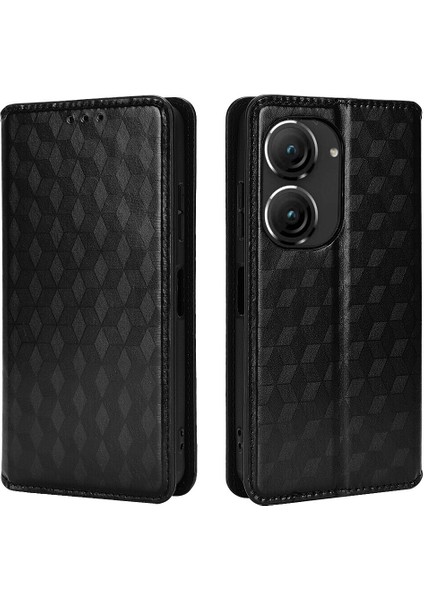 Yihang Boutique Ile Uyumlu Asus Zenfone 9 Telefon Kılıfı Cüzdan Hakiki Deri Darbeye Dayanıklı Tpu Kılıf Standı Dayanıklı Flip Kitap Katlanır Telefon Kılıfı (Yurt Dışından)