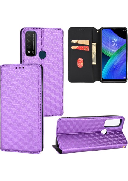 Ile Uyumlu Tcl 20AX 5g Telefon Kılıfı Cüzdan Hakiki Deri Darbeye Dayanıklı Tpu Kılıf Standı Dayanıklı Flip Kitap Katlanır Telefon Kılıfı (Yurt Dışından)