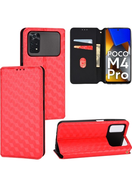 Ile Uyumlu Xiaomi Mi Poco M4 Pro 4g Telefon Kılıfı Cüzdan Hakiki Deri Darbeye Dayanıklı Tpu Kılıf Standı Dayanıklı Flip Kitap Katlanır Telefon Kılıfı (Yurt Dışından)