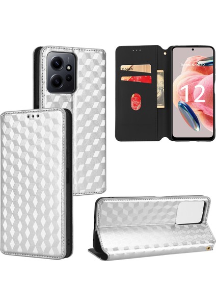 Ile Uyumlu Xiaomi Redmi Note 12 4g Telefon Kılıfı Cüzdan Hakiki Deri Darbeye Dayanıklı Tpu Kılıf Standı Dayanıklı Flip Kitap Katlanır Telefon Kılıfı (Yurt Dışından)