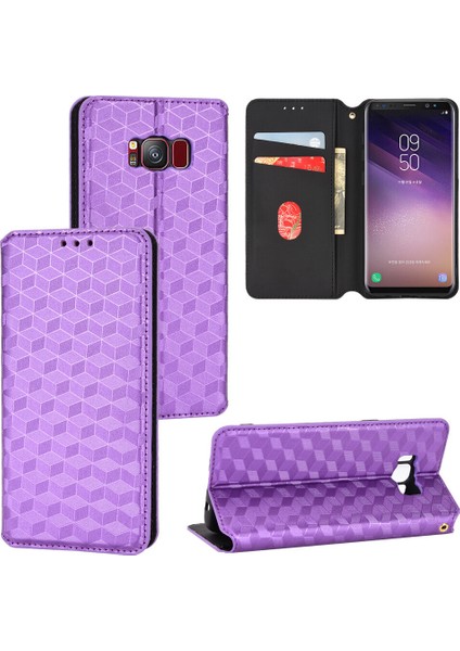 Ile Uyumlu Samsung Galaxy S8 Telefon Kılıfı Cüzdan Hakiki Deri Darbeye Dayanıklı Tpu Kılıf Standı Dayanıklı Flip Kitap Katlanır Telefon Kılıfı (Yurt Dışından)