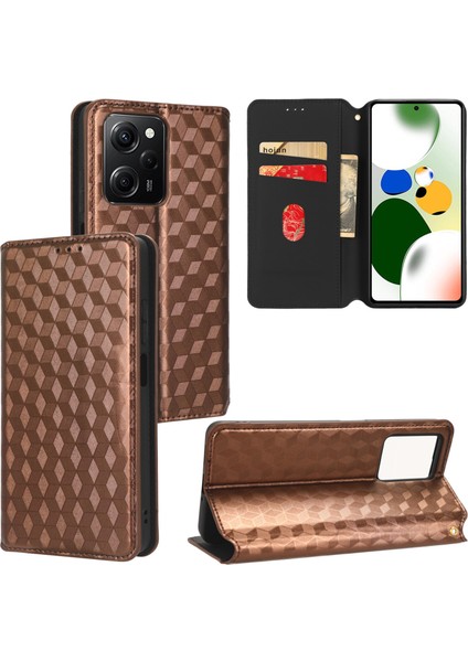 Ile Uyumlu Xiaomi Mi Poco X5 Pro 5g Telefon Kılıfı Cüzdan Hakiki Deri Darbeye Dayanıklı Tpu Kılıf Standı Dayanıklı Flip Kitap Katlanır Telefon Kılıfı (Yurt Dışından)