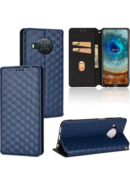 Ile Uyumlu Nokia X100/X10/X20 Telefon Kılıfı Cüzdan Hakiki Deri Darbeye Dayanıklı Tpu Kılıf Standı Dayanıklı Flip Kitap Katlanır Telefon Kılıfı (Yurt Dışından)