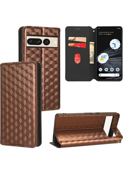 Ile Uyumlu Google Pixel 7 Pro Telefon Kılıfı Cüzdan Hakiki Deri Darbeye Dayanıklı Tpu Kılıf Standı Dayanıklı Flip Kitap Katlanır Telefon Kılıfı (Yurt Dışından)