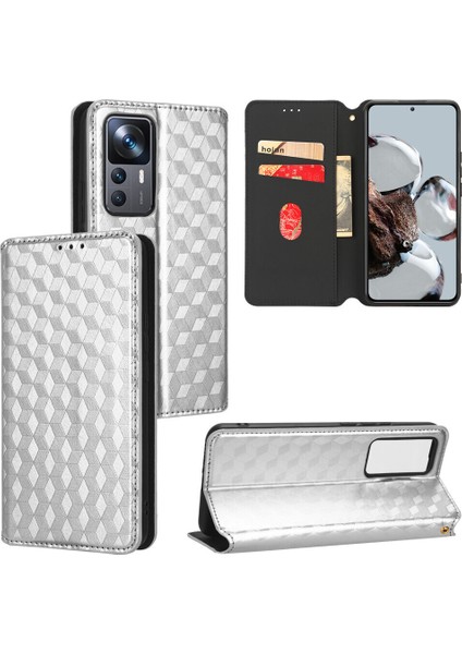 Ile Uyumlu Xiaomi Mi 12T/12T Pro Telefon Kılıfı Cüzdan Hakiki Deri Darbeye Dayanıklı Tpu Kılıf Standı Dayanıklı Flip Kitap Katlanır Telefon Kılıfı (Yurt Dışından)