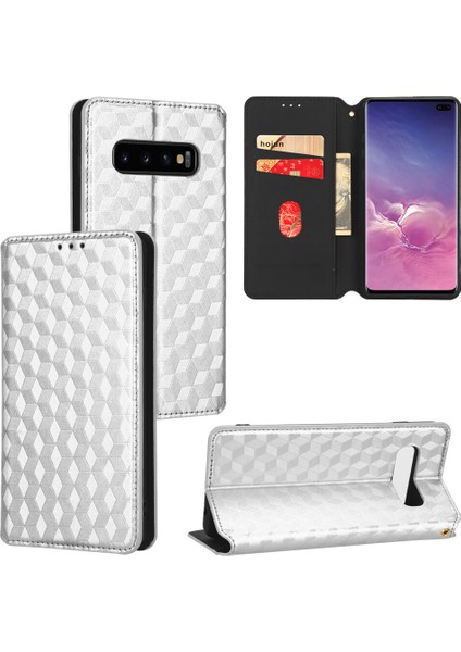 Ile Uyumlu Samsung Galaxy S10 Plus Telefon Kılıfı Cüzdan Hakiki Deri Darbeye Dayanıklı Tpu Kılıf Standı Dayanıklı Flip Kitap Katlanır Telefon Kılıfı (Yurt Dışından)