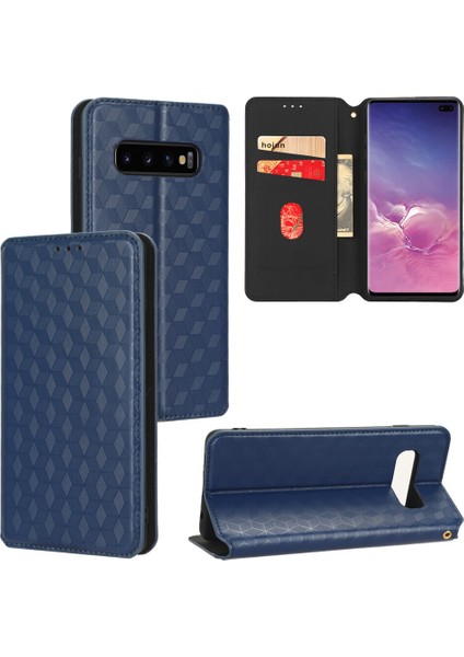 Ile Uyumlu Samsung Galaxy S10 Plus Telefon Kılıfı Cüzdan Hakiki Deri Darbeye Dayanıklı Tpu Kılıf Standı Dayanıklı Flip Kitap Katlanır Telefon Kılıfı (Yurt Dışından)