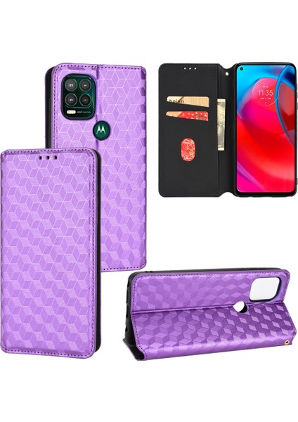 Yihang Boutique Ile Uyumlu Motorola Moto G Stylus 5g 2021 Telefon Kılıfı Cüzdan Hakiki Deri Darbeye Dayanıklı Tpu Kılıf Standı Dayanıklı Flip Kitap Katlanır Telefon Kılıfı (Yurt Dışından)