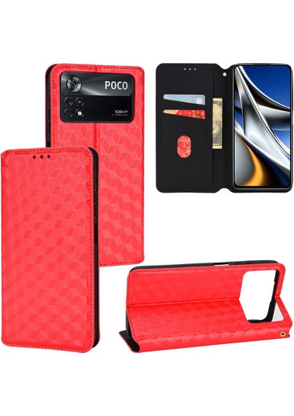 Ile Uyumlu Xiaomi Mi Poco X4 Pro 5g Telefon Kılıfı Cüzdan Hakiki Deri Darbeye Dayanıklı Tpu Kılıf Standı Dayanıklı Flip Kitap Katlanır Telefon Kılıfı (Yurt Dışından)