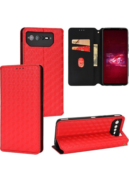 Ile Uyumlu Asus Rog Phone 6/6 Pro Telefon Kılıfı Cüzdan Hakiki Deri Darbeye Dayanıklı Tpu Kılıf Standı Dayanıklı Flip Kitap Katlanır Telefon Kılıfı (Yurt Dışından)