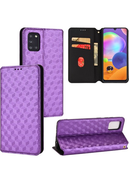 Ile Uyumlu Samsung Galaxy A31 Telefon Kılıfı Cüzdan Hakiki Deri Darbeye Dayanıklı Tpu Kılıf Standı Dayanıklı Flip Kitap Katlanır Telefon Kılıfı (Yurt Dışından)