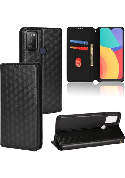Ile Uyumlu Tcl 20Y/TCL 20E Telefon Kılıfı Cüzdan Hakiki Deri Darbeye Dayanıklı Tpu Kılıf Standı Dayanıklı Flip Kitap Katlanır Telefon Kılıfı (Yurt Dışından)
