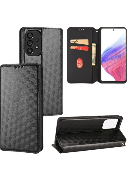 Ile Uyumlu Samsung Galaxy A73 5g Telefon Kılıfı Cüzdan Hakiki Deri Darbeye Dayanıklı Tpu Kılıf Standı Dayanıklı Flip Kitap Katlanır Telefon Kılıfı (Yurt Dışından)