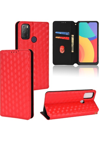 Ile Uyumlu Tcl 20Y/TCL 20E Telefon Kılıfı Cüzdan Hakiki Deri Darbeye Dayanıklı Tpu Kılıf Standı Dayanıklı Flip Kitap Katlanır Telefon Kılıfı (Yurt Dışından)