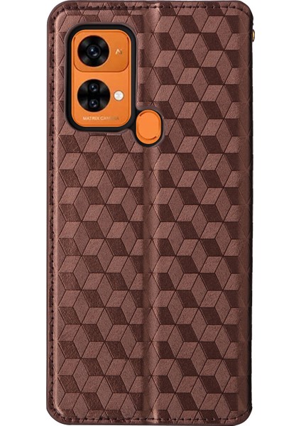 Ile Uyumlu Oukitel C33 Telefon Kılıfı Cüzdan Hakiki Deri Darbeye Dayanıklı Tpu Kılıf Standı Dayanıklı Flip Kitap Katlanır Telefon Kılıfı (Yurt Dışından)
