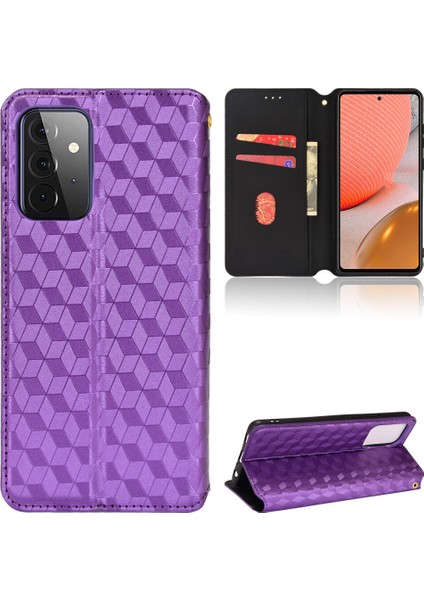 Ile Uyumlu Samsung Galaxy A72 Telefon Kılıfı Cüzdan Hakiki Deri Darbeye Dayanıklı Tpu Kılıf Standı Dayanıklı Flip Kitap Katlanır Telefon Kılıfı (Yurt Dışından)