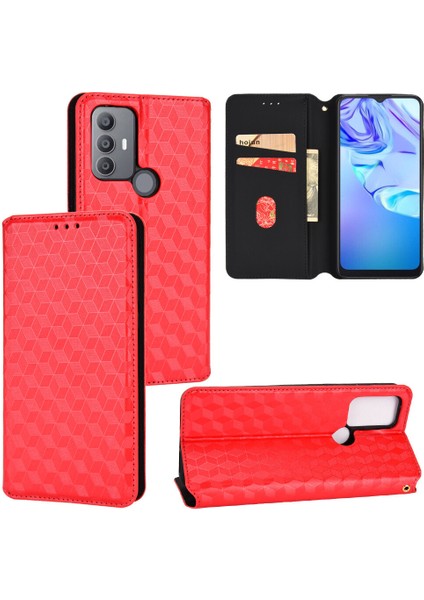 Ile Uyumlu Tcl 30E/TCL 30 Se Telefon Kılıfı Cüzdan Hakiki Deri Darbeye Dayanıklı Tpu Kılıf Standı Dayanıklı Flip Kitap Katlanır Telefon Kılıfı (Yurt Dışından)