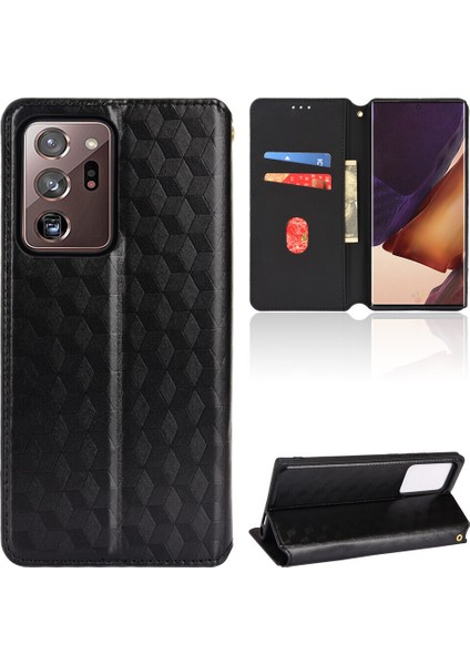 Ile Uyumlu Samsung Galaxy Note 20 Ultra Telefon Kılıfı Cüzdan Hakiki Deri Darbeye Dayanıklı Tpu Kılıf Standı Dayanıklı Flip Kitap Katlanır Telefon Kılıfı (Yurt Dışından)
