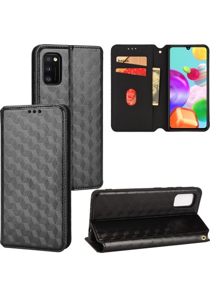 Ile Uyumlu Samsung Galaxy A41 Telefon Kılıfı Cüzdan Hakiki Deri Darbeye Dayanıklı Tpu Kılıf Standı Dayanıklı Flip Kitap Katlanır Telefon Kılıfı (Yurt Dışından)