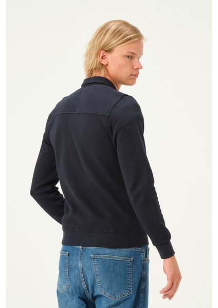 Lacivert Lacoste Interlok Double Face Kumaş Hırka fırsatları