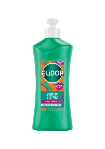 4'Lü Elidor Saç Bakım Kremi 7/24 265 Ml. Belirgin Bukle