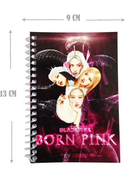 Blackpink 2 Born Desenli Bloknot Çizgili Not Defteri