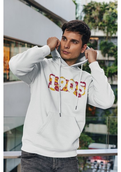 1905 Öpücük Baskılı Oversize Hoodie