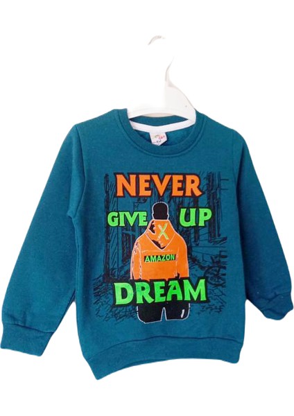 Never Baskılı Erkek Çocuk Sweatshirt