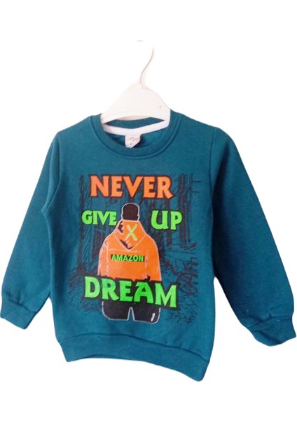 Never Baskılı Erkek Çocuk Sweatshirt