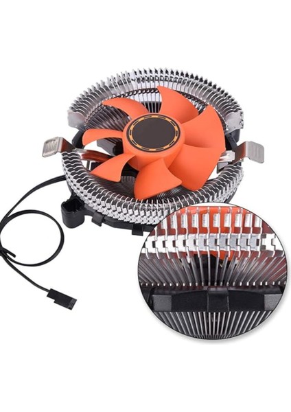 1 Ad. 3 Pinli Geçmeli 7 Yapraklı Cpu Fan Lga Işlemci Soğutma Fanı 775 1155 1156 1150 1151