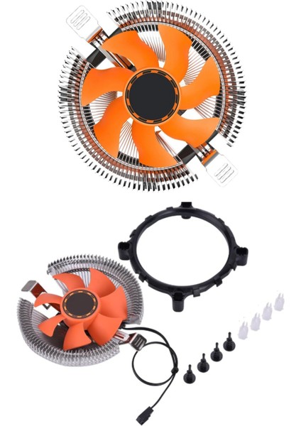 1 Ad. 3 Pinli Geçmeli 7 Yapraklı Cpu Fan Lga Işlemci Soğutma Fanı 775 1155 1156 1150 1151