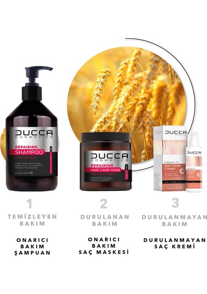 Ducca Repairing Shampoo 1000 ML (Onarıcı Şampuan - Tuzsuz, Keratin İçerikli)