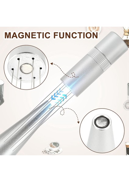 Dönebilen Espresso Kahve Karıştırıcı Wdt Aracı Iğne Tipi Dağıtıcı Profesyonel Barista El Dağıtım Aracı Gümüş (Yurt Dışından) fiyatları